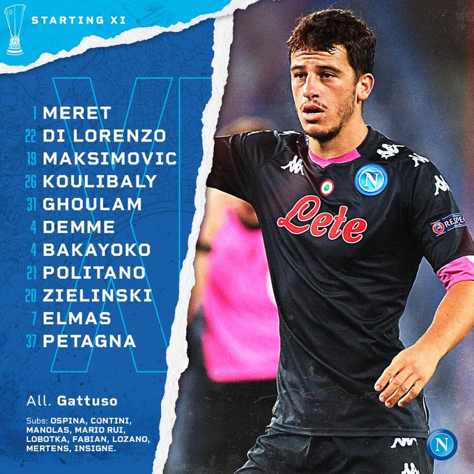 Napoli-Rijeka, la formazione degli azzurri: Elmas e Zielinski dal primo minuto