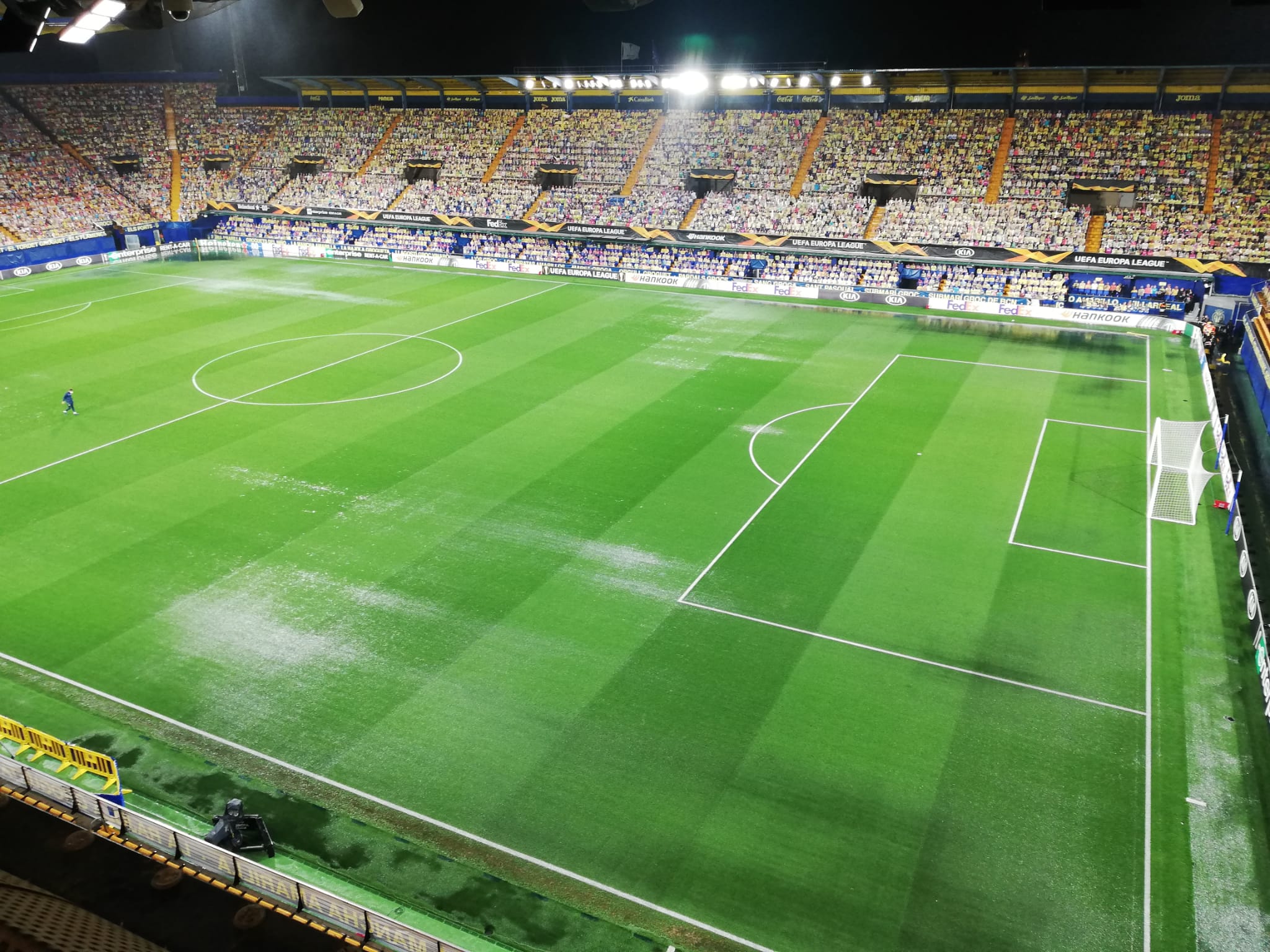 Villarreal-Maccabi sotto il diluvio: c’è il rischio rinvio