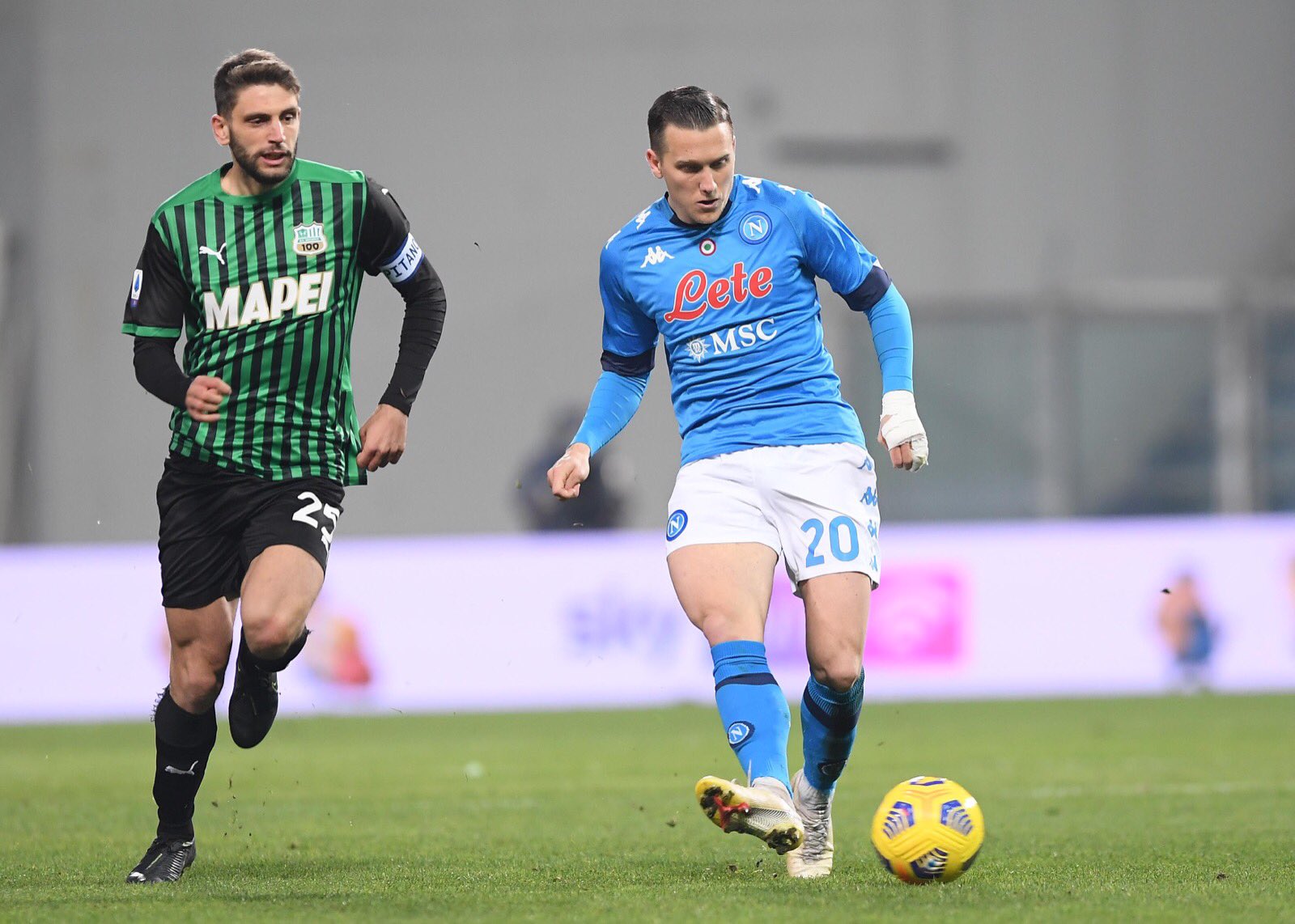 Mertens e Zielinski, col Sassuolo sostituiti per affaticamento