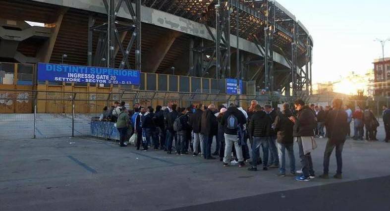 Napoli-Spartak Mosca, tornelli aperti dalle 15:45
