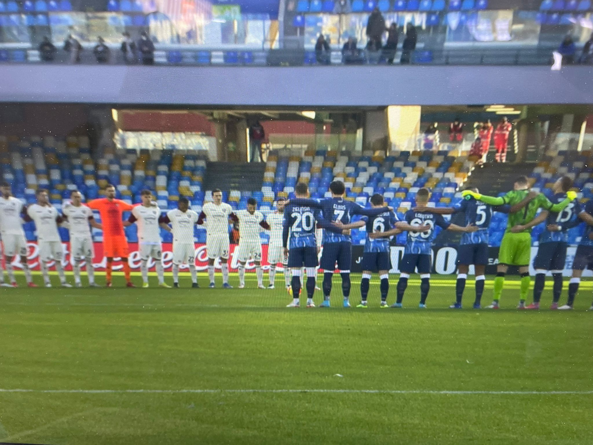 Napoli-Salernitana, minuto di silenzio per Gianni Di Marzio