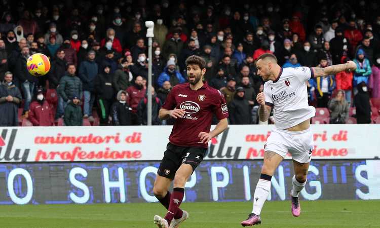 Zortea risponde ad Arnautovic, Salernitana-Bologna 1-1