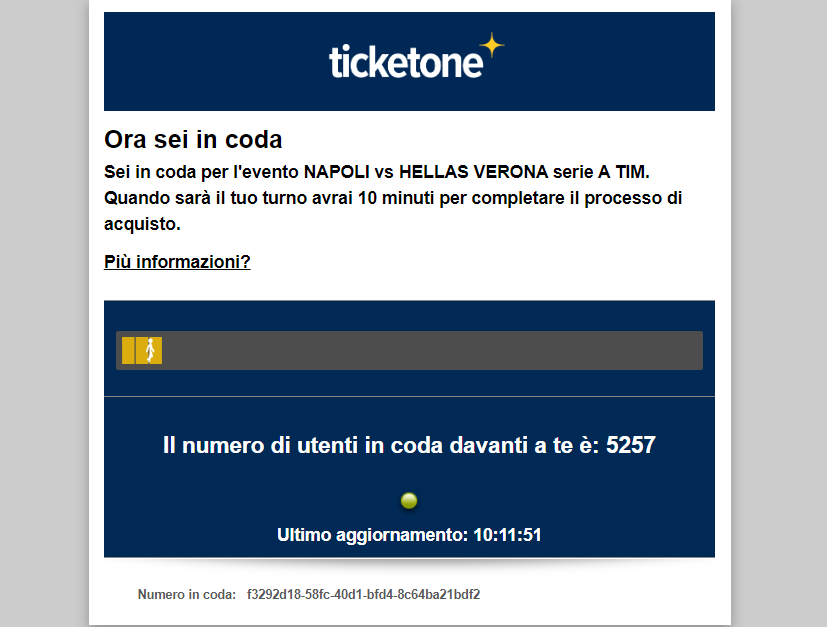 Lunga coda su Ticketone, in vendita i biglietti per Napoli – Verona