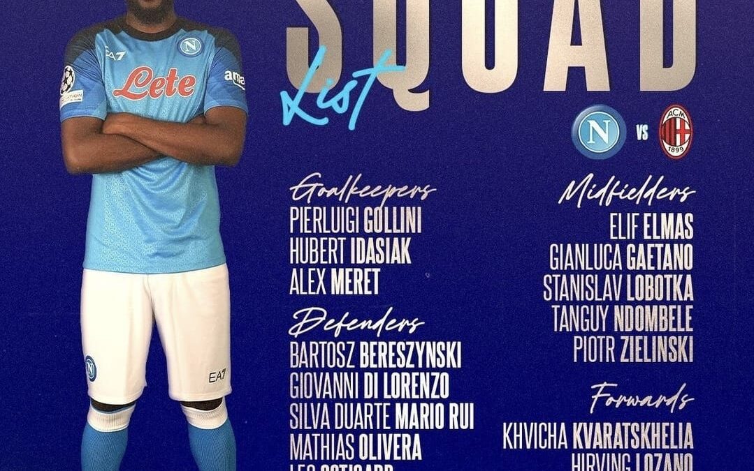 I convocati di Spalletti per il Milan