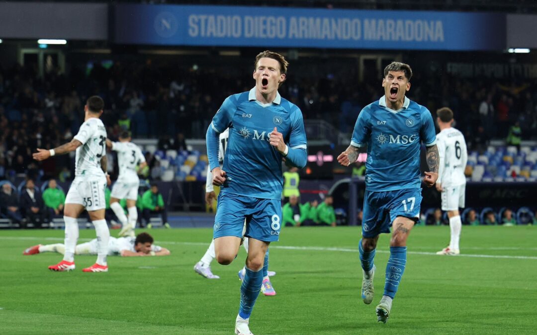 POST-GARA Napoli-Empoli – McTominay: “Sogno lo Scudetto fin da bambino”. Politano: “Mancano sei finali, poi si vedrà”