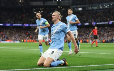 Manchester City-Napoli 2-0: espulso Di Lorenzo, Haaland e Doku regalano i 3 punti a Guardiola